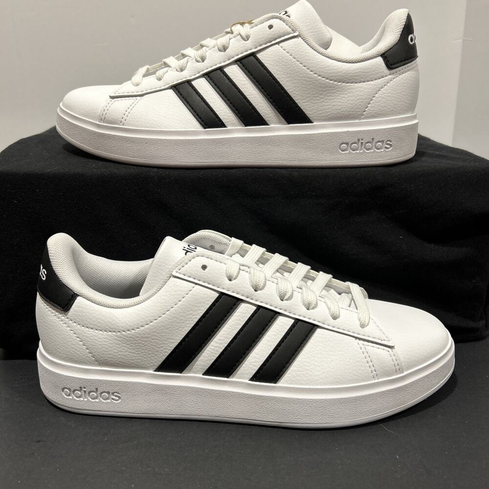 Adidas Grand Court 2.0 Cloud White Black Women's Athletic Sneaker SIZE 7 NIB